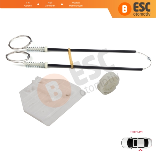 Audi A6 C6 S6 4F 4F2 4F5 2004-2011 4/5 Kapı 4F0839461 İçin Elektrikli Arka Sol Kapı Cam Kriko Tamir Seti