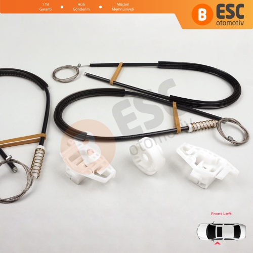 Citroen XSara Picasso N68 1999-2010 MPV 9221ET İçin Ön Sol Kapı Cam Kriko Tamir Seti