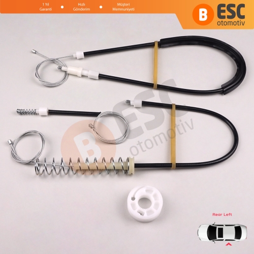 VW Phaeton 3D MK1 2002-2016 LWB Uzun Şase 3D7839461 İçin Arka Sol Kapı Cam Kriko Tamir Seti