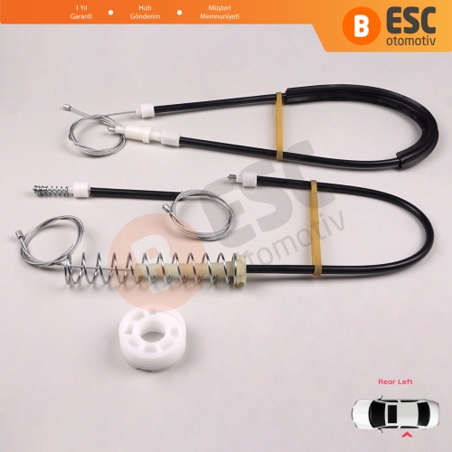 VW Phaeton 3D MK1 2002-2016 LWB Uzun Şase 3D7839461 İçin Arka Sol Kapı Cam Kriko Tamir Seti