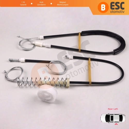 VW Phaeton 3D MK1 2002-2016 LWB Uzun Şase 3D7839461 İçin Arka Sol Kapı Cam Kriko Tamir Seti