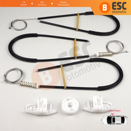 Citroen XSara Picasso N68 1999-2010 MPV 9222ET İçin Ön Sağ Kapı Cam Kriko Tamir Seti