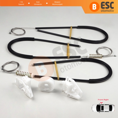 Citroen XSara Picasso N68 1999-2010 MPV 9222ET İçin Ön Sağ Kapı Cam Kriko Tamir Seti