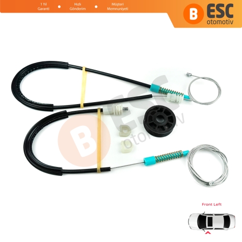 Volvo C70 873 1998-2005 Cabrio Convertible CC İçin Sol Cam Kriko Tamir Seti