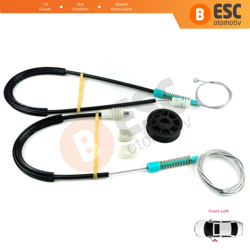 Volvo C70 873 1998-2005 Cabrio Convertible CC İçin Sol Cam Kriko Tamir Seti