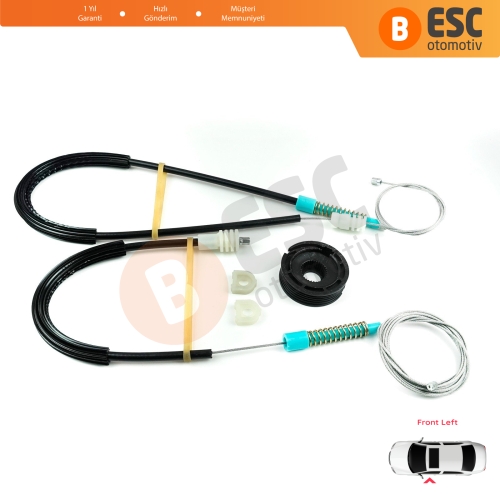 Volvo C70 873 1998-2005 Cabrio Convertible CC İçin Sol Cam Kriko Tamir Seti