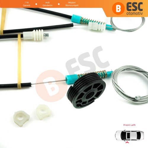 Volvo C70 873 1998-2005 Cabrio Convertible CC İçin Sol Cam Kriko Tamir Seti