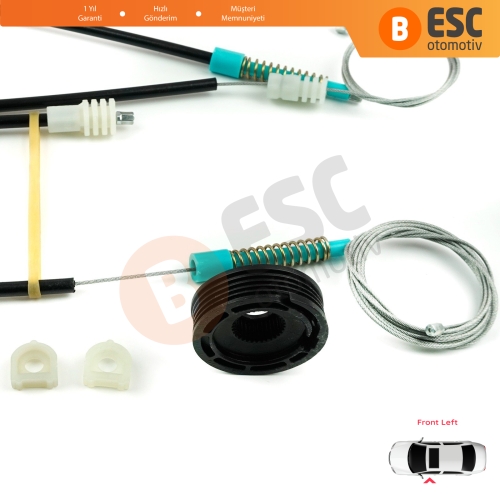 Volvo C70 873 1998-2005 Cabrio Convertible CC İçin Sol Cam Kriko Tamir Seti