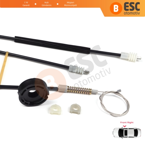 Volvo C70 873 1998-2005 Cabrio Convertible CC İçin Sağ Cam Kriko Tamir Seti