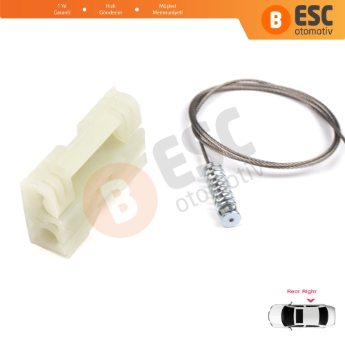 Renault Clio MK3 BR CR KR SB SR 2005-2014 5-Kapı 8200291153 İçin Elektrikli Arka Sağ Cam Kriko Tamir Seti