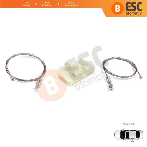 Renault Clio MK3 BR CR KR SB SR 2005-2014 5-Kapı 8200291151 İçin Elektrikli Arka Sol Cam Kriko Tamir Seti