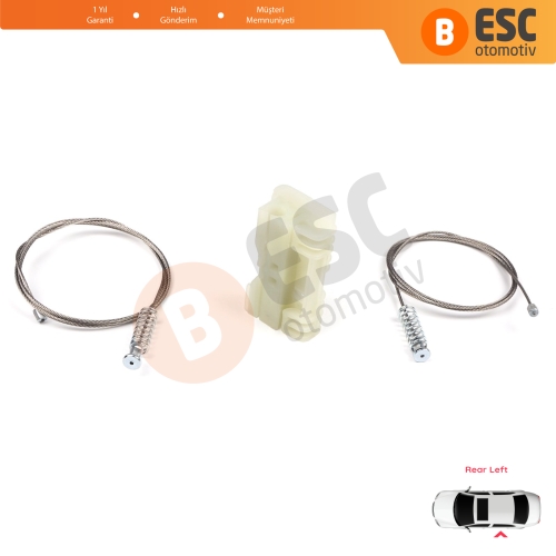 Renault Clio MK3 BR CR KR SB SR 2005-2014 5-Kapı 8200291151 İçin Elektrikli Arka Sol Cam Kriko Tamir Seti