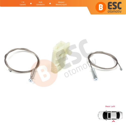 Renault Clio MK3 BR CR KR SB SR 2005-2014 5-Kapı 8200291151 İçin Elektrikli Arka Sol Cam Kriko Tamir Seti