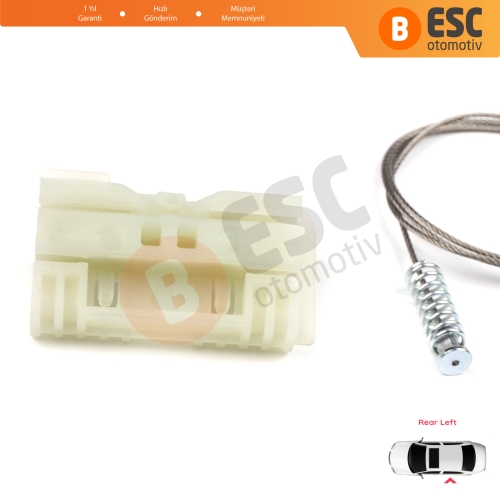 Renault Clio MK3 BR CR KR SB SR 2005-2014 5-Kapı 8200291151 İçin Elektrikli Arka Sol Cam Kriko Tamir Seti