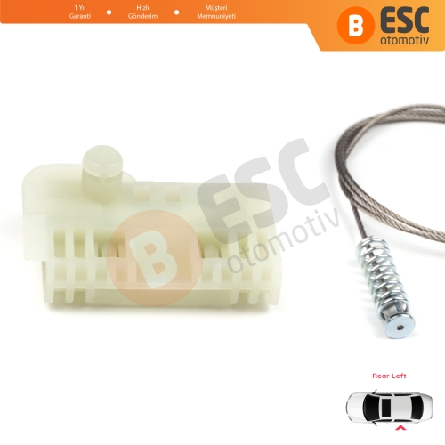Renault Clio MK3 BR CR KR SB SR 2005-2014 5-Kapı 8200291151 İçin Elektrikli Arka Sol Cam Kriko Tamir Seti