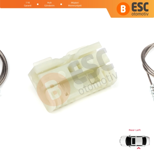Renault Clio MK3 BR CR KR SB SR 2005-2014 5-Kapı 8200291151 İçin Elektrikli Arka Sol Cam Kriko Tamir Seti