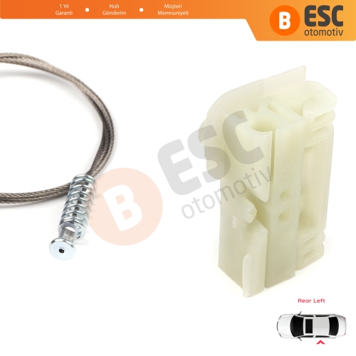 Renault Clio MK3 BR CR KR SB SR 2005-2014 5-Kapı 8200291151 İçin Elektrikli Arka Sol Cam Kriko Tamir Seti