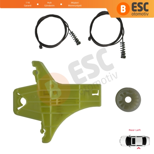 VW Tiguan MK1 5N 2007-2018 5-Kapı SUV 5N0839461 İçin Arka Sol Kapı Cam Kriko Tamir Seti