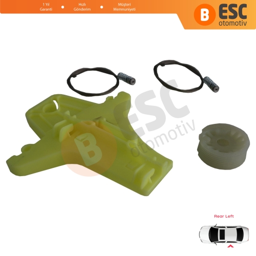 VW Tiguan MK1 5N 2007-2018 5-Kapı SUV 5N0839461 İçin Arka Sol Kapı Cam Kriko Tamir Seti