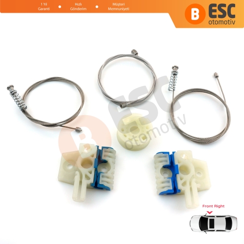 VW Tiguan MK1 5N 2007-2018 5-Kapı SUV 5N0837462 İçin Ön Sağ Kapı Cam Kriko Tamir Seti