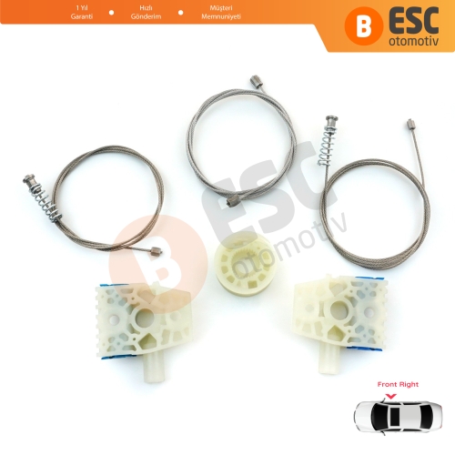 VW Tiguan MK1 5N 2007-2018 5-Kapı SUV 5N0837462 İçin Ön Sağ Kapı Cam Kriko Tamir Seti