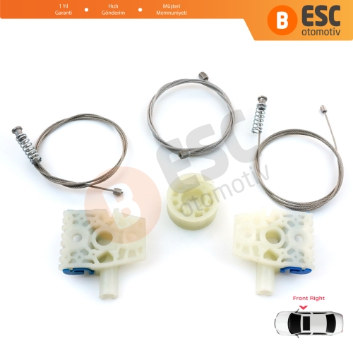 VW Tiguan MK1 5N 2007-2018 5-Kapı SUV 5N0837462 İçin Ön Sağ Kapı Cam Kriko Tamir Seti