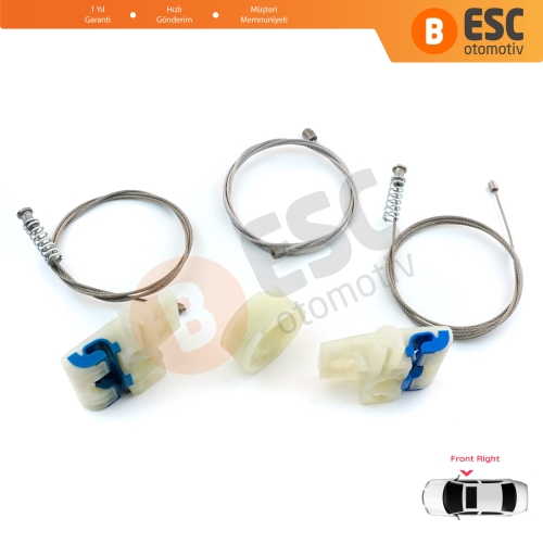 VW Tiguan MK1 5N 2007-2018 5-Kapı SUV 5N0837462 İçin Ön Sağ Kapı Cam Kriko Tamir Seti