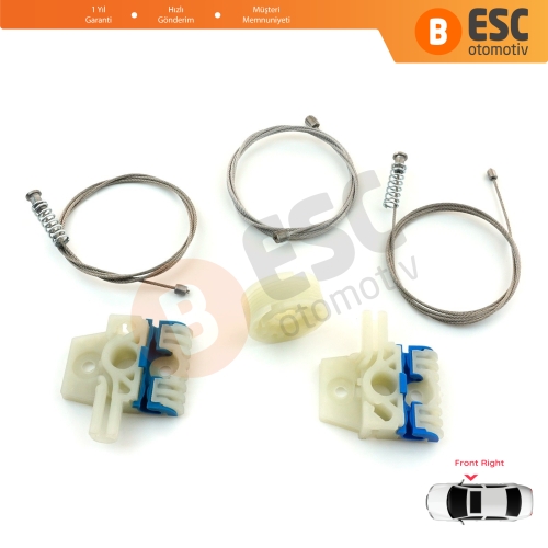 VW Tiguan MK1 5N 2007-2018 5-Kapı SUV 5N0837462 İçin Ön Sağ Kapı Cam Kriko Tamir Seti