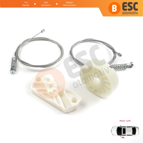 Mercedes CLK Class MK2 W209 C209 A209 2002-2009 2-Kapı Coupe Convertible A2096700103 İçin Arka Sol Cam Kriko Tamir Seti