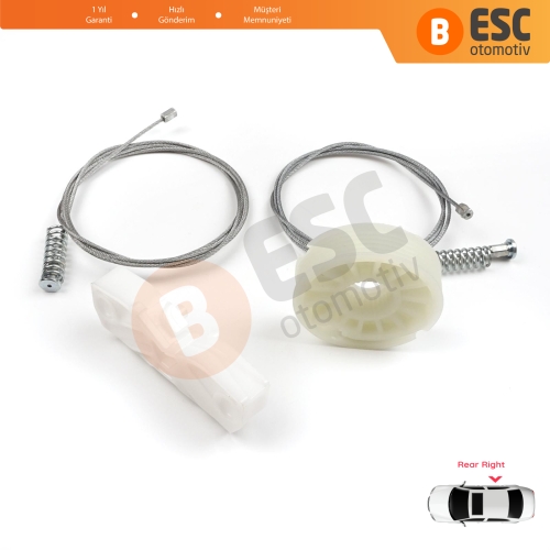 Mercedes CLK Class MK2 W209 C209 A209 2002-2009 2-Kapı Coupe Convertible A2096700203 İçin Arka Sağ Cam Kriko Tamir Seti