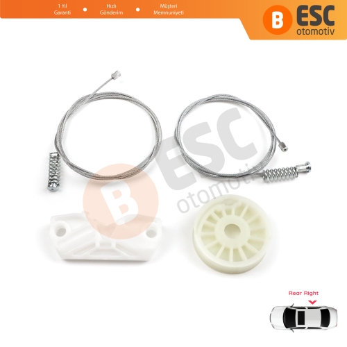 Mercedes CLK Class MK2 W209 C209 A209 2002-2009 2-Kapı Coupe Convertible A2096700203 İçin Arka Sağ Cam Kriko Tamir Seti