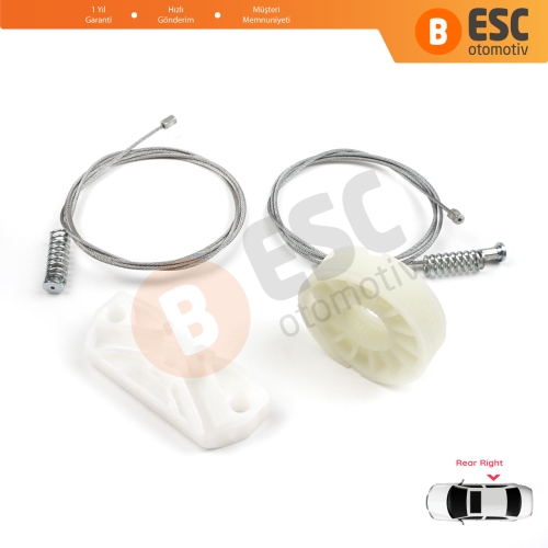 Mercedes CLK Class MK2 W209 C209 A209 2002-2009 2-Kapı Coupe Convertible A2096700203 İçin Arka Sağ Cam Kriko Tamir Seti