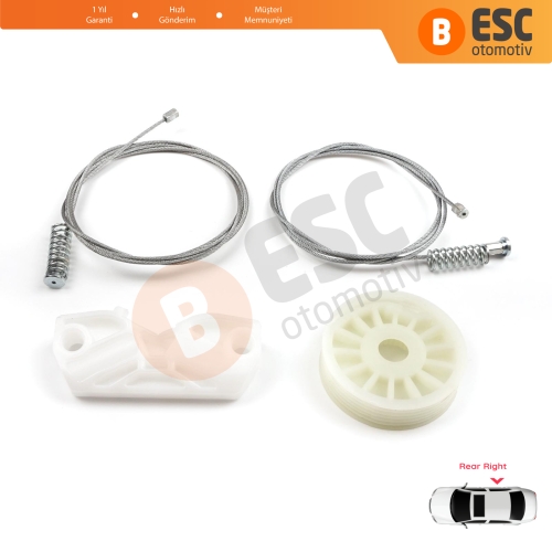 Mercedes CLK Class MK2 W209 C209 A209 2002-2009 2-Kapı Coupe Convertible A2096700203 İçin Arka Sağ Cam Kriko Tamir Seti