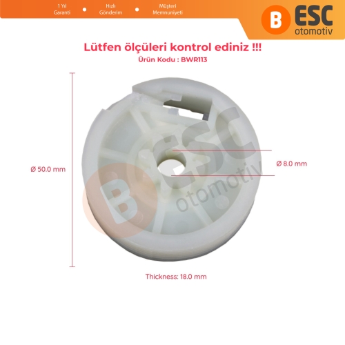 Renault Megane 1 Peugeot Partner İçin Cam Kriko Tamir Makarası