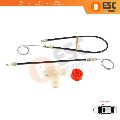 DAF CF65 CF75 CF85 XF95 XF105 2001-2013 1779728 İçin Sağ Kapı Cam Kriko Tamir Seti