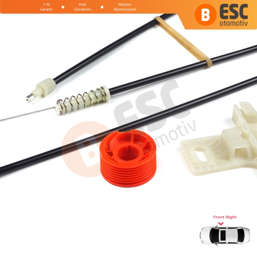 DAF CF65 CF75 CF85 XF95 XF105 2001-2013 1779728 İçin Sağ Kapı Cam Kriko Tamir Seti