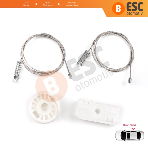 Audi A4 S4 RS4 B6 B7 8H7 8HE 2002-2009 2-Kapı CC Cabriolet 8H0839398 İçin Elektrikli Arka Sağ Cam Kriko Tamir Seti