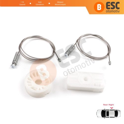 Audi A4 S4 RS4 B6 B7 8H7 8HE 2002-2009 2-Kapı CC Cabriolet 8H0839398 İçin Elektrikli Arka Sağ Cam Kriko Tamir Seti