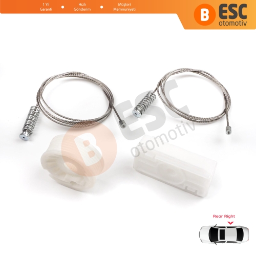 Audi A4 S4 RS4 B6 B7 8H7 8HE 2002-2009 2-Kapı CC Cabriolet 8H0839398 İçin Elektrikli Arka Sağ Cam Kriko Tamir Seti