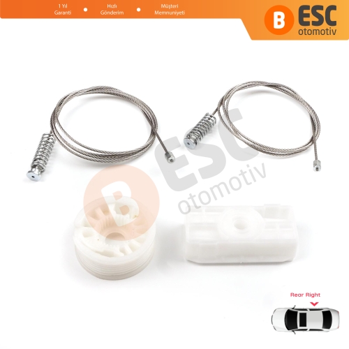 Audi A4 S4 RS4 B6 B7 8H7 8HE 2002-2009 2-Kapı CC Cabriolet 8H0839398 İçin Elektrikli Arka Sağ Cam Kriko Tamir Seti
