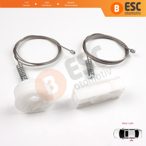 Audi A4 S4 RS4 B6 B7 8H7 8HE 2002-2009 2-Kapı CC Cabriolet 8H0839397 İçin Elektrikli Arka Sol Cam Kriko Tamir Seti
