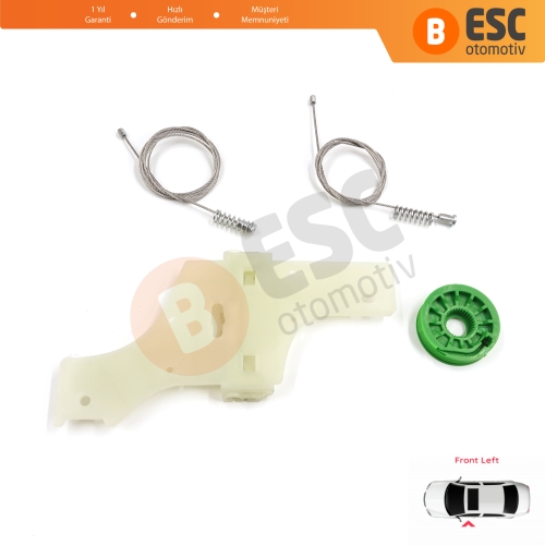 Peugeot 508 MK1 W23  8D 8E 2010-2018 4/5 Kapı 9221GY İçin Elektrikli Ön Sol Cam Kriko Tamir Seti