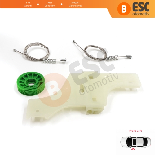 Peugeot 508 MK1 W23  8D 8E 2010-2018 4/5 Kapı 9221GY İçin Elektrikli Ön Sol Cam Kriko Tamir Seti