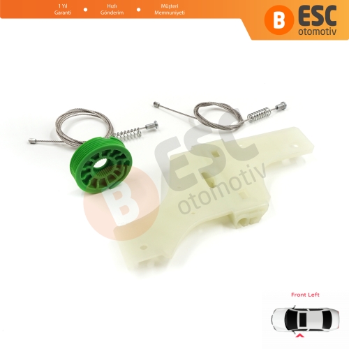 Peugeot 508 MK1 W23  8D 8E 2010-2018 4/5 Kapı 9221GY İçin Elektrikli Ön Sol Cam Kriko Tamir Seti