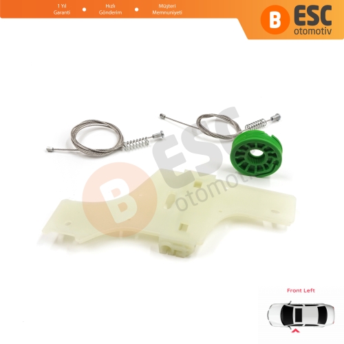 Peugeot 508 MK1 W23  8D 8E 2010-2018 4/5 Kapı 9221GY İçin Elektrikli Ön Sol Cam Kriko Tamir Seti