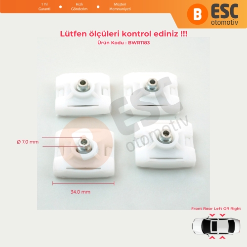 Mercedes E Sınıfı W124 S W126 W140 W201 190 C W202 W203 1267200042 için Makas Tip Cam Kriko Kayar Pivot Kılavuz Klipsi 