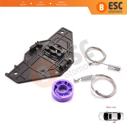 Citroen C5 MK2 MK3 RD/TD RC RD RW 2007-2018 4/5 Kapı 9675915280 İçin Elektrikli Arka Sol Cam Kriko Tamir Seti