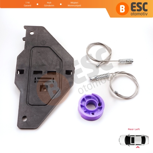 Citroen C5 MK2 MK3 RD/TD RC RD RW 2007-2018 4/5 Kapı 9675915280 İçin Elektrikli Arka Sol Cam Kriko Tamir Seti