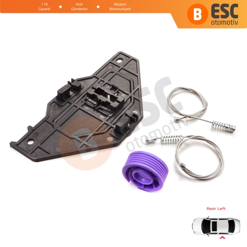 Citroen C5 MK2 MK3 RD/TD RC RD RW 2007-2018 4/5 Kapı 9675915280 İçin Elektrikli Arka Sol Cam Kriko Tamir Seti