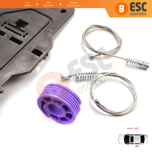 Citroen C5 MK2 MK3 RD/TD RC RD RW 2007-2018 4/5 Kapı 9675915280 İçin Elektrikli Arka Sol Cam Kriko Tamir Seti